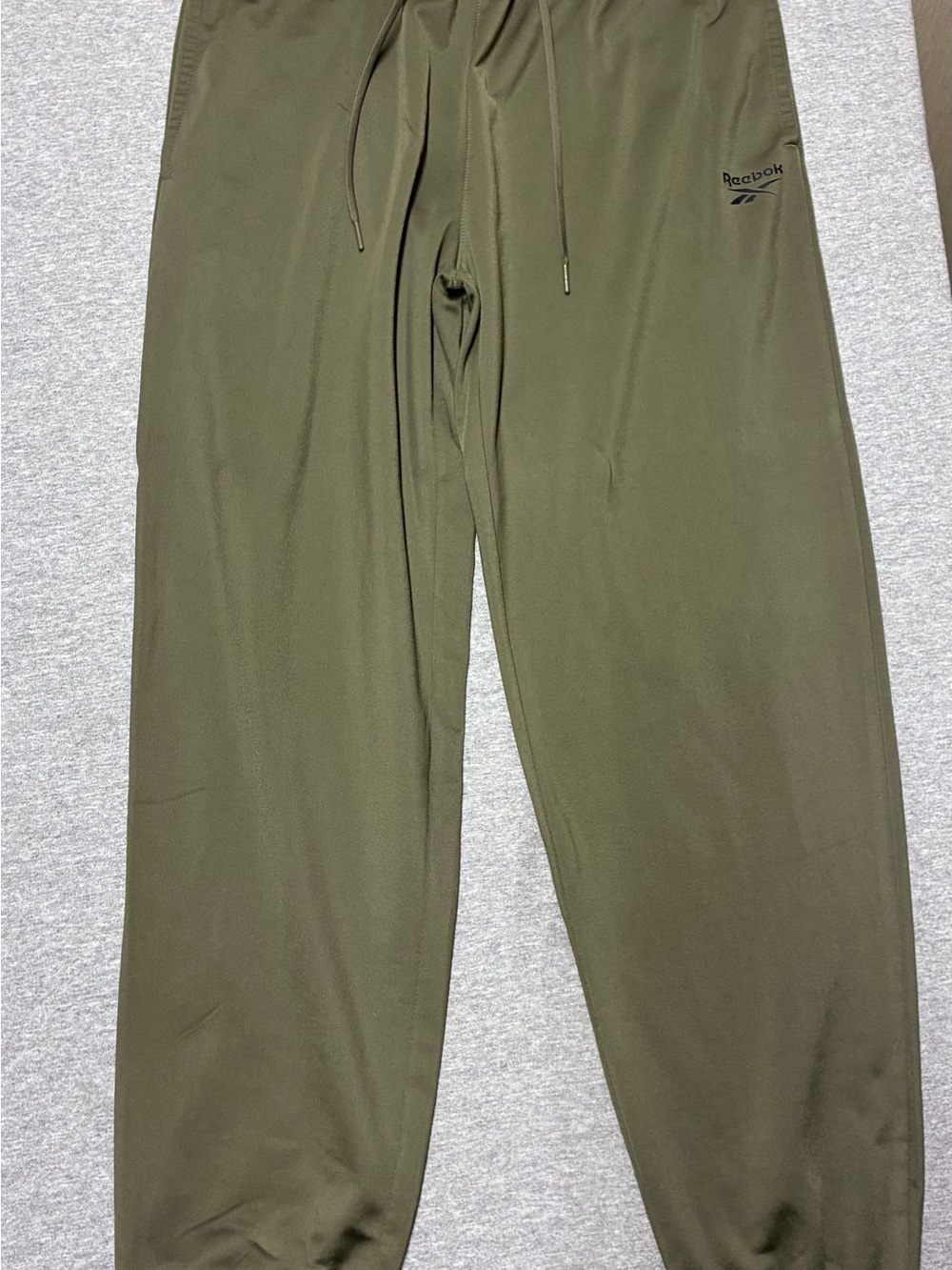 Reebok Men's Olive Joggers with Drawstring Waist